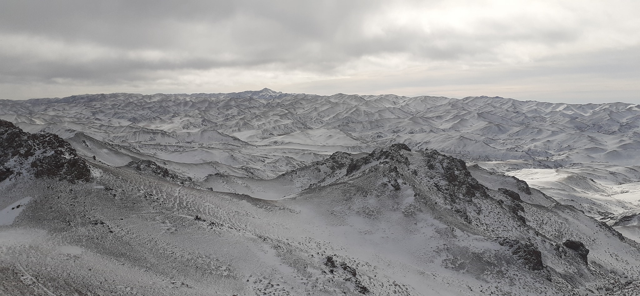 Figure 1: Picture capturing the snowy landscapes of the South Gobi region in January 2024. Photo by Gantumur 